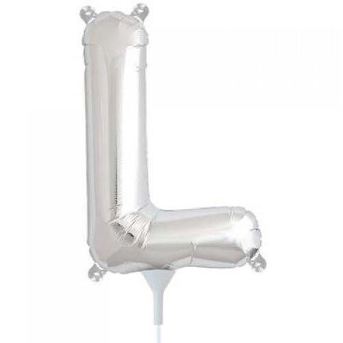 41cm Letter L Silver Foil Balloon - Air Fill ONLY #59622 - Each (Pkgd.) 