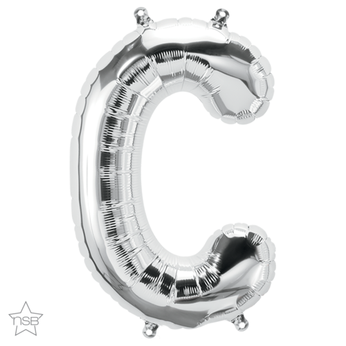 86cm Letter C Silver Foil Balloon #59660 - Each (Pkgd.)