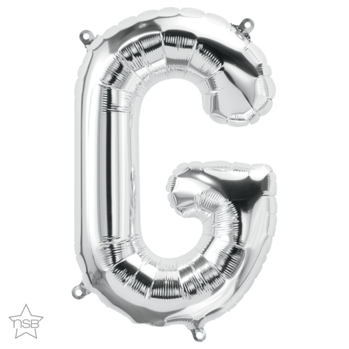 86cm Letter G Silver Foil Balloon #59668 - Each (Pkgd.)