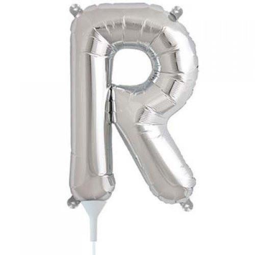 41cm Letter R Silver Foil Balloon - Air Fill ONLY #59686 - Each (Pkgd.)