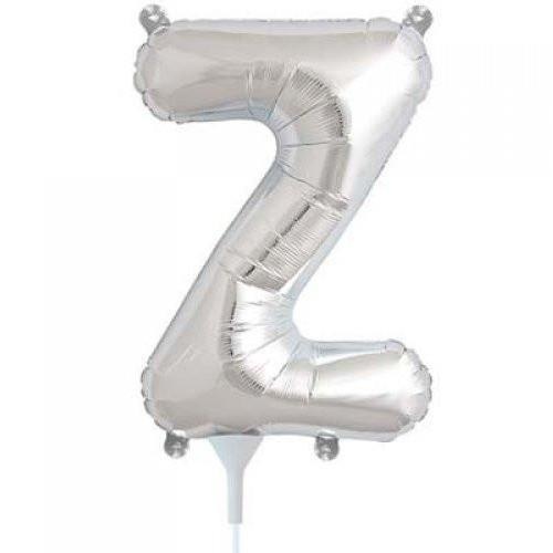 41cm Letter Z Silver Foil Balloon - Air Fill ONLY #59702 - Each (Pkgd.)