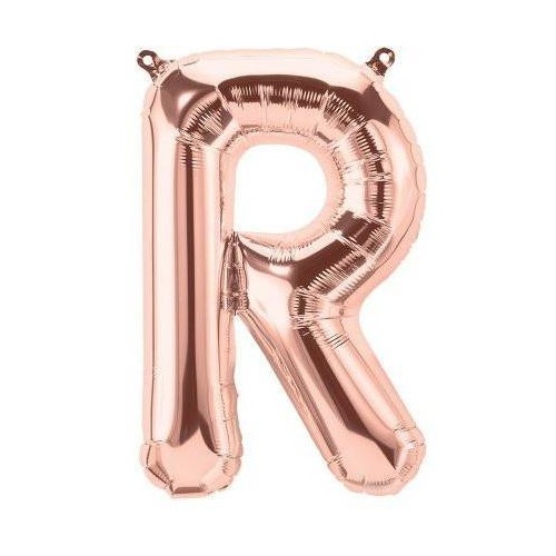 41cm Letter R Rose Gold Foil Balloon - Air Fill ONLY #59738 - Each (Pkgd.)