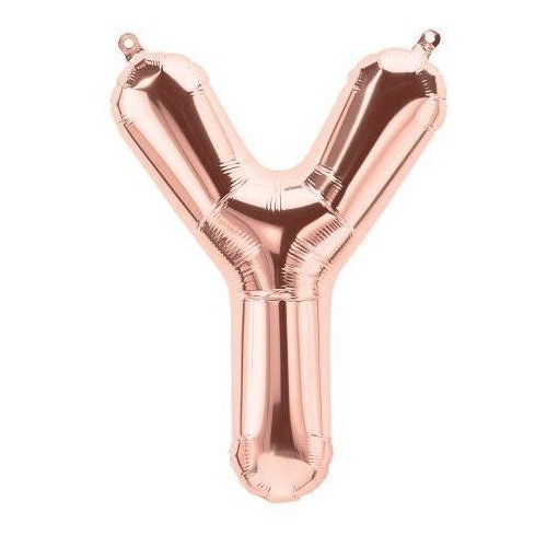 41cm Letter Y Rose Gold Foil Balloon - Air Fill ONLY #59752 - Each (Pkgd.)