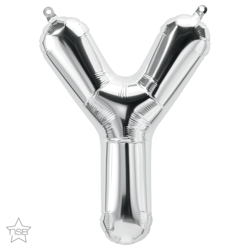 86cm Letter Y Silver Foil Balloon #59838 - Each (Pkgd.) 