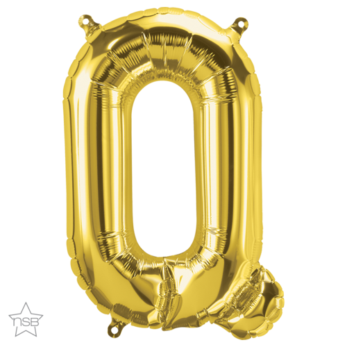 86cm Letter Q Gold Foil Balloon #59944 - Each (Pkgd.)