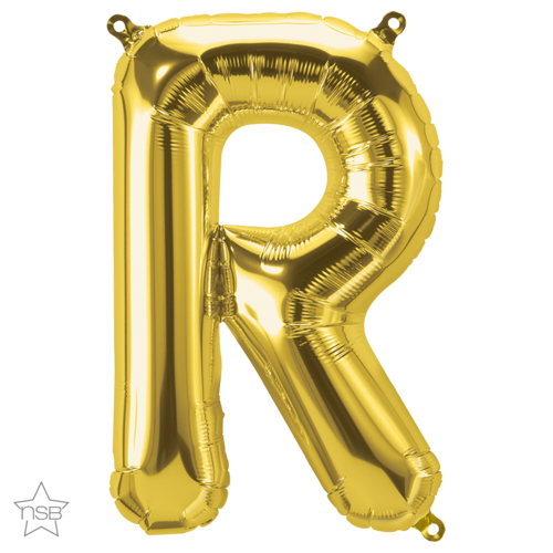 86cm Letter R Gold Foil Balloon #59946 - Each (Pkgd.)