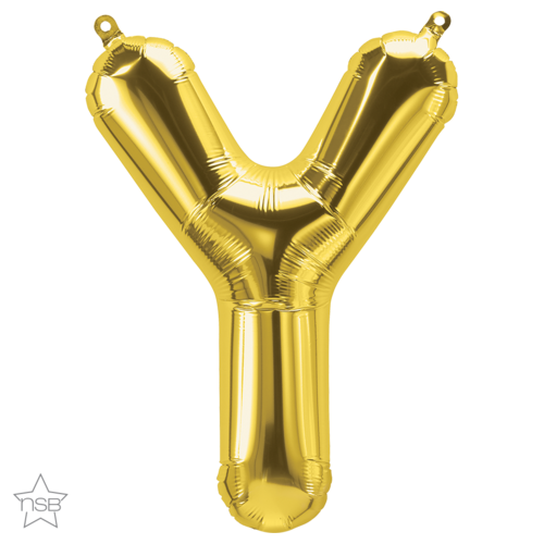 86cm Letter Y Gold Foil Balloon #59960 - Each (Pkgd.) 