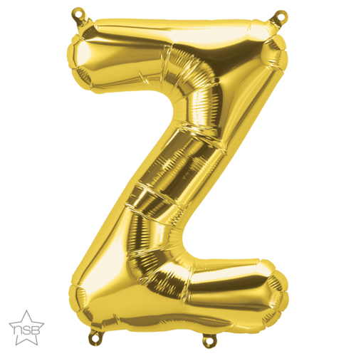 86cm Letter Z Gold Foil Balloon #59962 - Each (Pkgd.)