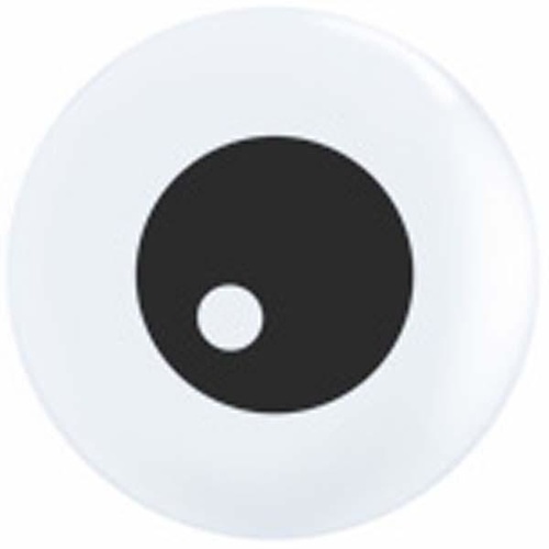 12cm Round White Friendly Eyeball Top Print #60299 - Pack Of 100 