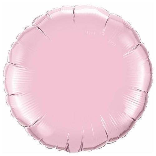 45cm Round Foil Pearl Pink Plain Foil #60678 - Each (Unpkgd.)