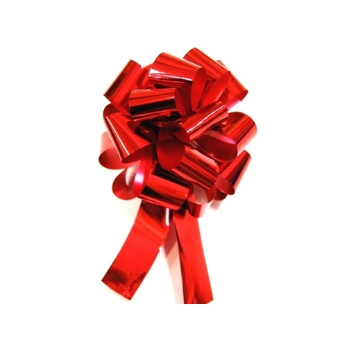 QuickBow Pull Bow Red 30mm Satin Ribbon #60PSBIM00 - Roll of 12 TEMPORARILY UNAVAILABLE