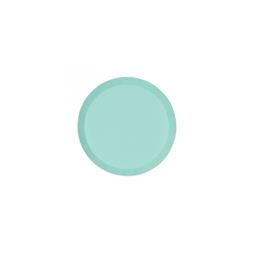 Paper Party Paper Round Snack Plate 7" Mint Green #6170MTP - 20pk (Pkgd.)