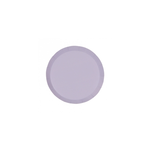 Paper Party Paper Round Snack Plate 7" Pastel Lilac #6170PLIP - 20pk (Pkgd.)