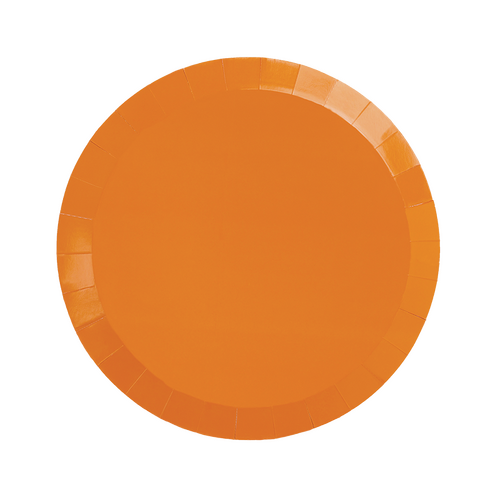 Paper Party Paper Round Snack Plate 7" Tangerine #6170TGP - 20pk