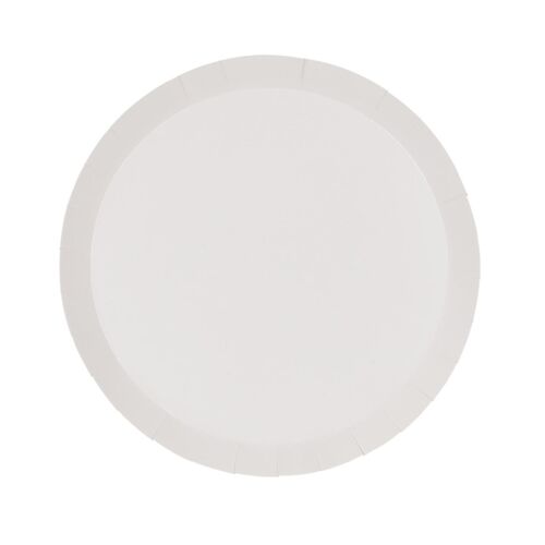 Paper Party Paper Round Snack Plate 7" White #6170WHP - 20pk