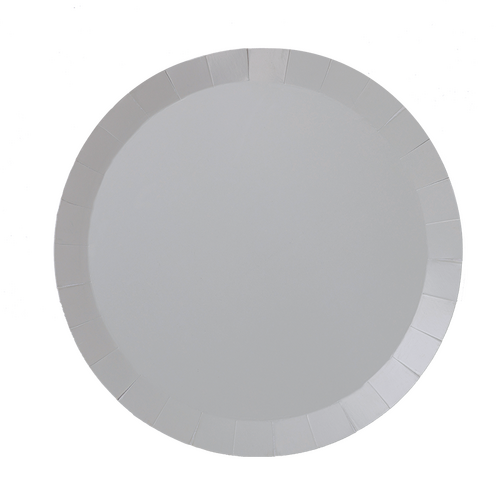 Paper Party Paper Round Dinner Plate 9" Cool Grey #6180CGP - 20pk