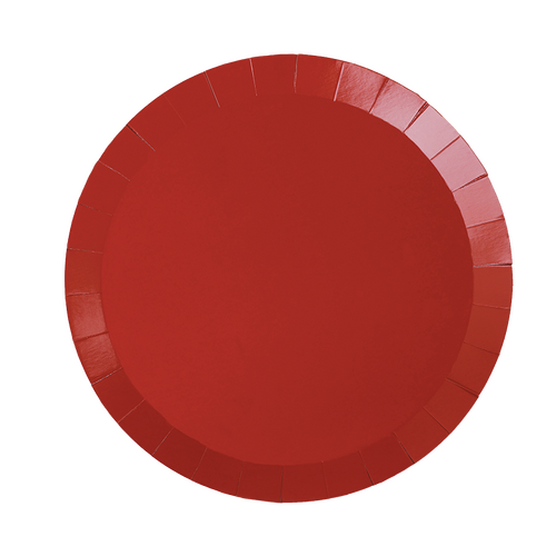 Paper Party Paper Round Dinner Plate 9" Cherry #6180CHP - 20pk