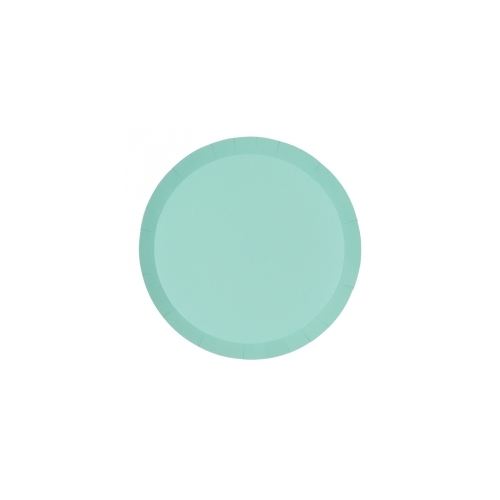 Paper Party Paper Round Dinner Plate 9" Mint Green #6180MTP - 20pk (Pkgd.)