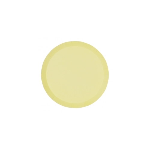 Paper Party Paper Round Dinner Plate 9" Pastel Yellow #6180PYP - 20pk (Pkgd.)