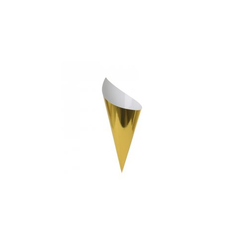 Paper Party Snack Cone Metallic Gold #6210MGP - 10Pk