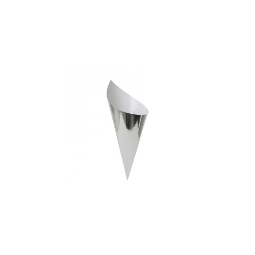 Paper Party Snack Cone Metallic Silver #6210MSP - 10Pk