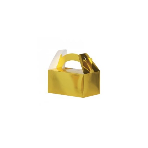 Paper Party Lunch Box Metallic Gold #6230MGP - 5Pk