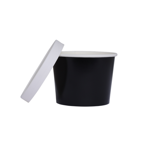 Paper Party Paper Luxe Tub w/ Lid Black #6236BKP - 5pk