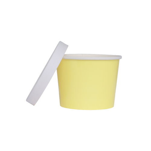 Paper Party Paper Luxe Tub w/ Lid Pastel Yellow #6236PYP - 5pk