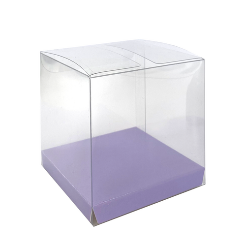 Paper Party Clear Favour Box Pastel Lilac #6250PLP - 10pk