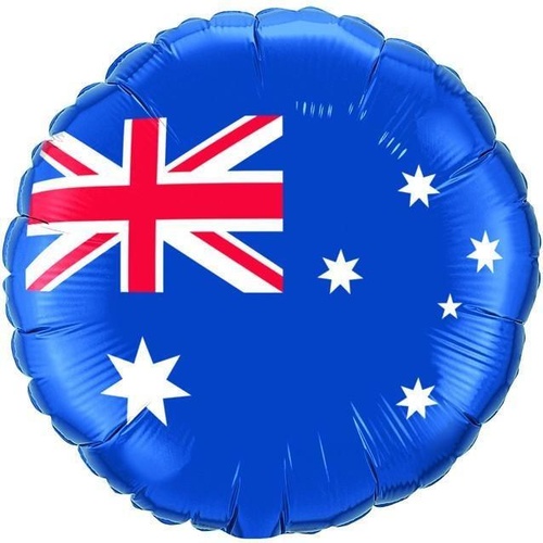 45cm Round Foil Australian Flag #63731 - Each (Pkgd.)