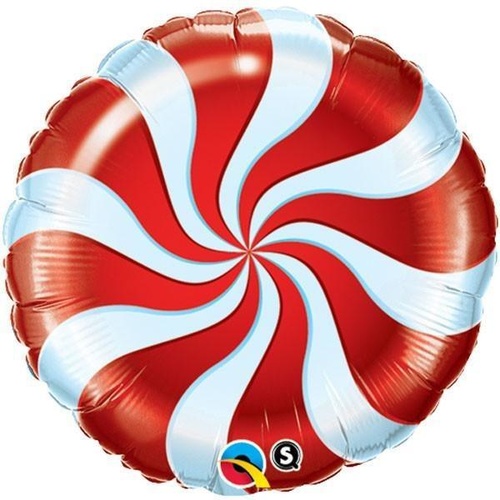 45cm Round Candy Swirl Red #64329 - Each (Pkgd.)