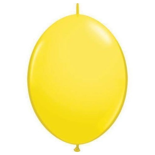 30cm Quick Link Yellow Qualatex Quick Link Balloons #65214 - Pack of 50 TEMPORARILY UNAVAILABLE