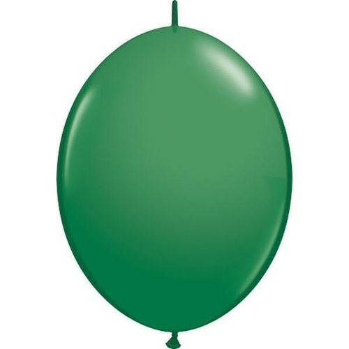 30cm Quick Link Green Qualatex Quick Link Balloons #65224 - Pack of 50