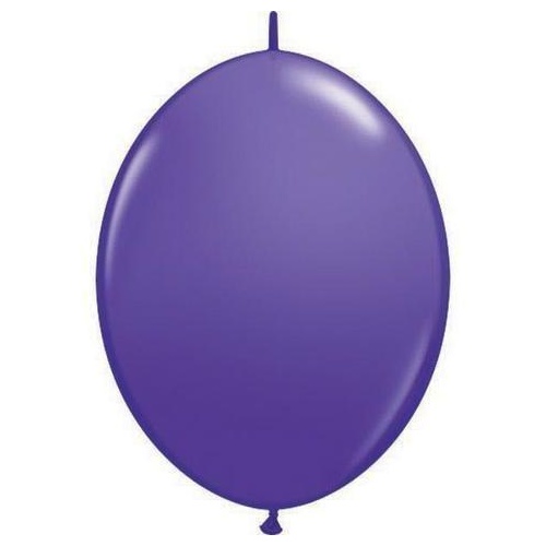 30cm Quick Link Purple Violet Qualatex Quick Link Balloons #65230 - Pack of 50