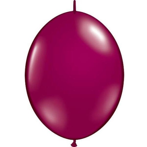 30cm Quick Link Jewel Sparkling Burgundy Qualatex Quick Link Balloons #65365 - Pack of 50