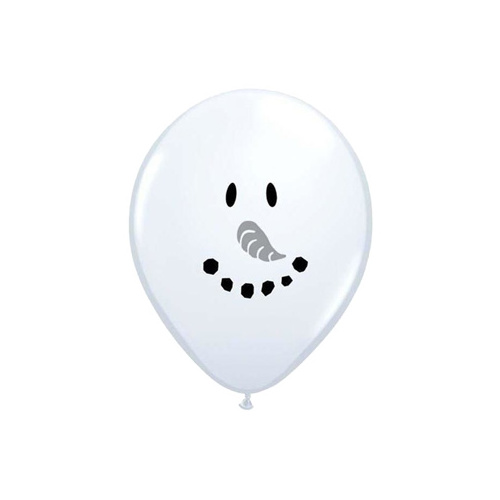 12cm Round White Smile Face Snowman #67522 - Pack Of 100 