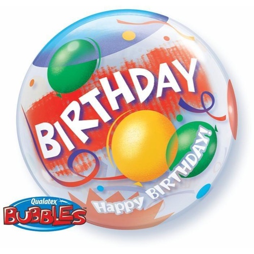 DISC 56cm Single Bubble Birthday! Celebration #68651 - Each TEMPORARILY UNAVAILABLE