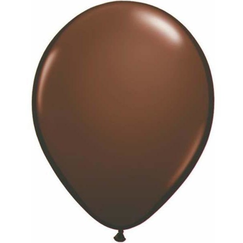 28cm Round Chocolate Brown Qualatex Plain Latex #68777 - Pack of 25 