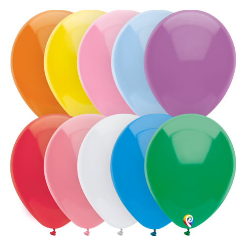 30cm Standard Assorted Funsational Plain Latex Balloons #71496 - Pack of 50 