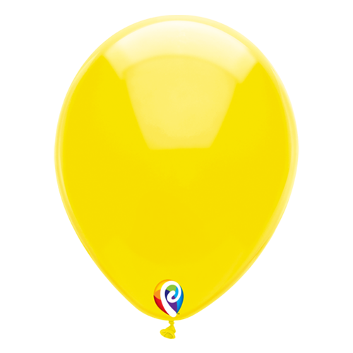 30cm Crystal Yellow Funsational Plain Latex Balloons #71534 - Pack of 50 TEMPORARILY UNAVAILABLE