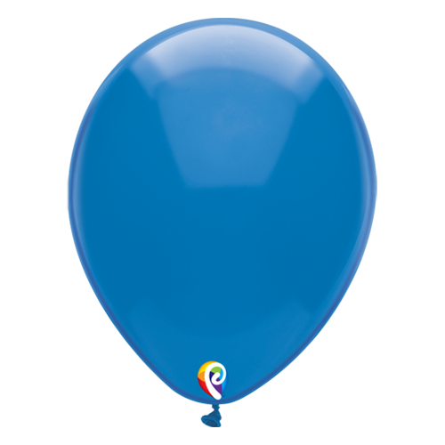 30cm Crystal Blue Funsational Plain Latex Balloons #71572 - Pack of 50 - TEMPORARILY UNAVAILABLE