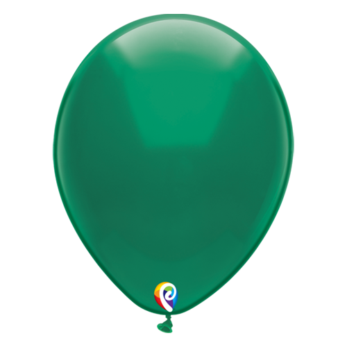 30cm Crystal Green Funsational Plain Latex Balloons #71581 - Pack of 50 