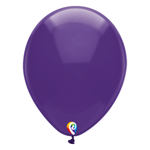 30cm Crystal Purple Funsational Plain Latex Balloons #71614 - Pack of 50  TEMPORARILY UNAVAILABLE