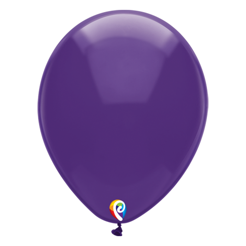 30cm Crystal Purple Funsational Plain Latex Balloons #71614 - Pack of 50  TEMPORARILY UNAVAILABLE
