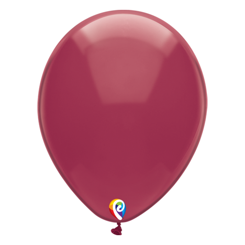 30cm Crystal Burgundy Funsational Plain Latex Balloons #71637 - Pack of 50