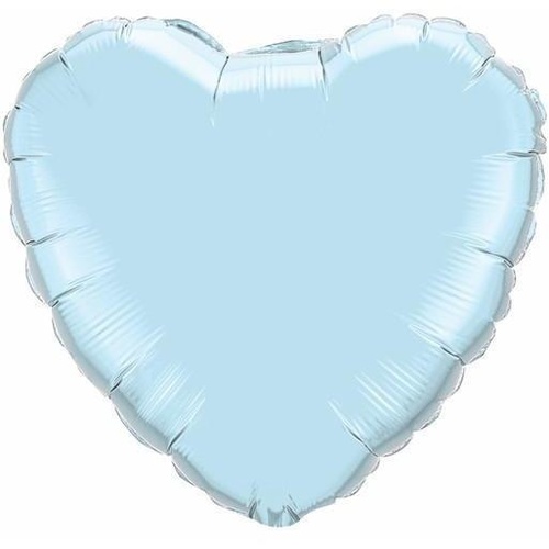 90cm Heart Foil Pearl Light Blue Plain Foil #74625 - Each (Unpkgd.)  TEMPORARILY UNAVAILABLE