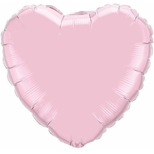 90cm Heart Foil Pearl Pink Plain Foil #74626 - Each (Unpkgd.) 