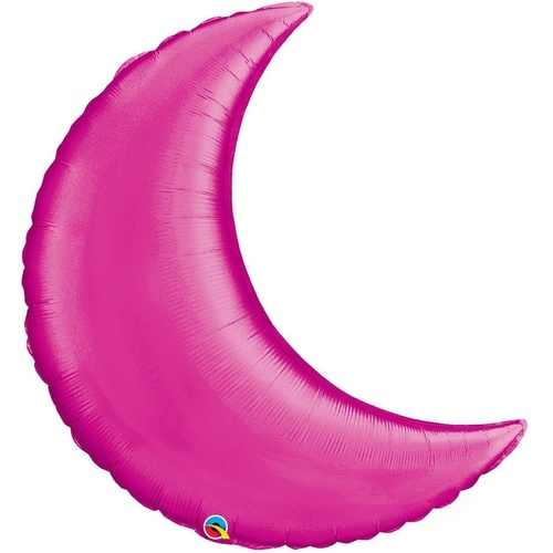 88cm Crescent Moon Magenta Plain Foil #75171 - Each (Unpkgd.) SPECIAL ORDER ITEM