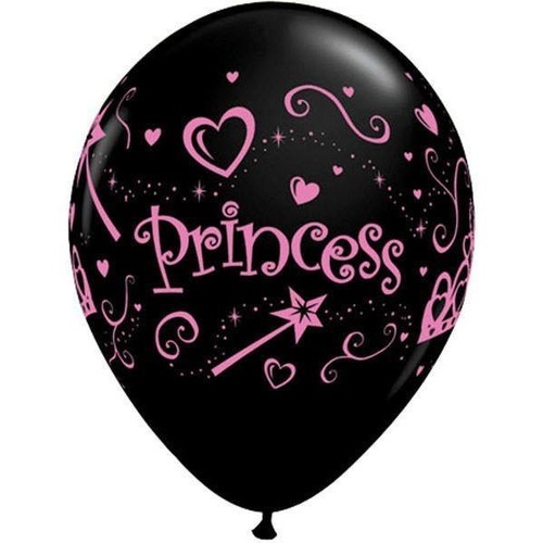 DISC 28cm Round Onyx Black Princess (Pink) #76838 - Pack of 50