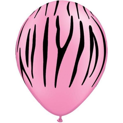 28cm Round Neon Pink Zebra Stripes #76890 - Pack of 50 SPECIAL ORDER ITEM